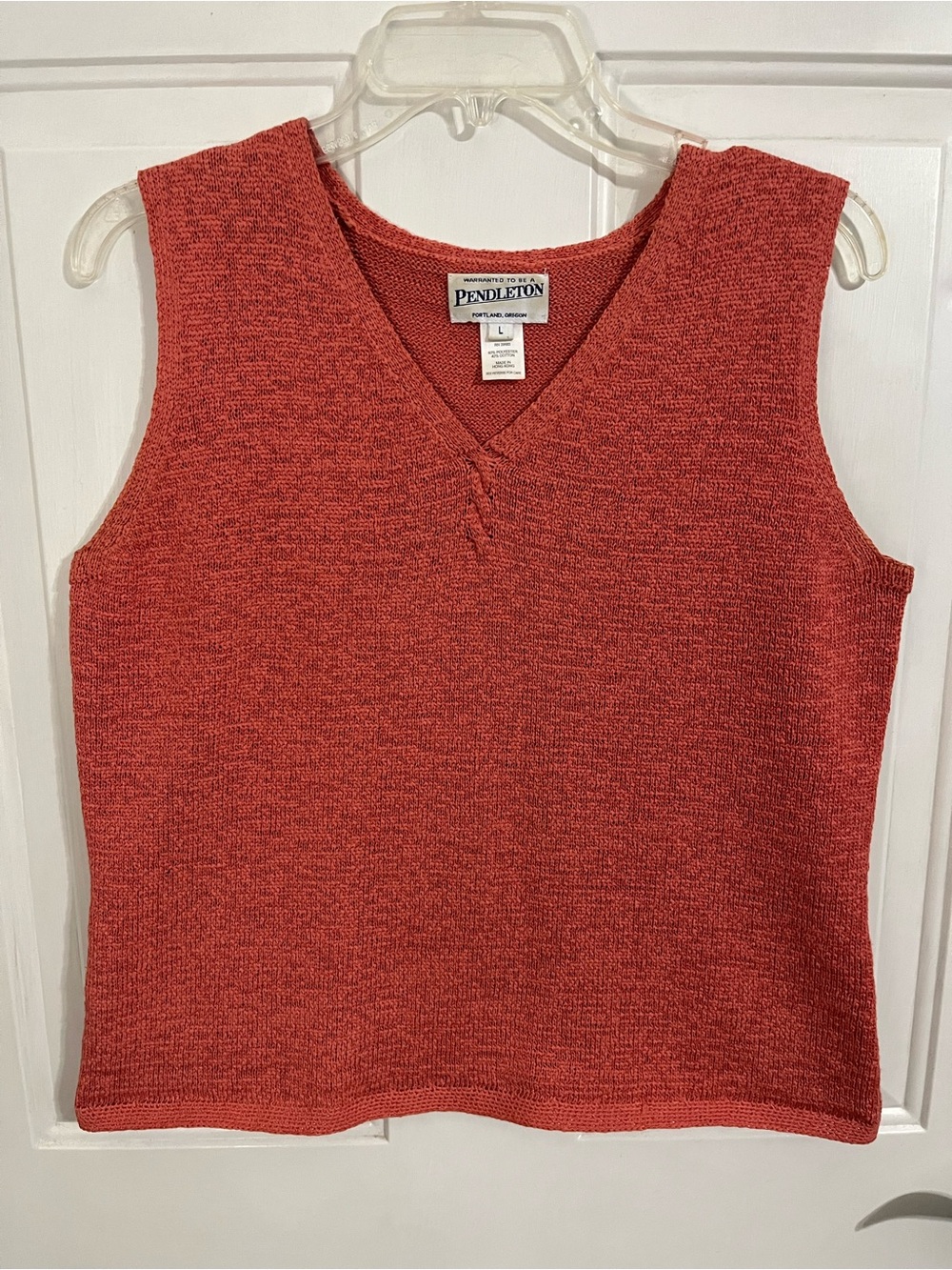 Pendleton Coral V-Neck Knit Sweater Vest